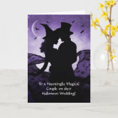 Hochzeit auf Halloween Liebe Romantik mit Hexerei Karte (Gelbe Blume)