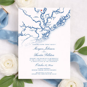 Hochzeit auf Moncks Corner und Carolina Girl Yacht Einladung