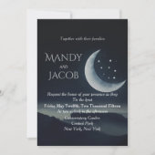 Hochzeit auf Mond Einladung (Vorderseite)