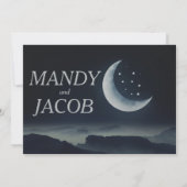 Hochzeit auf Mond Einladung (Rückseite)