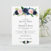 Hochzeit auf See und Rose Einladung (Stehend Vorderseite)