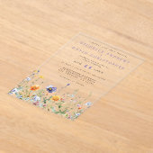Hochzeit auf Wildblume Acryleinladungen (Ablage )