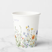 Hochzeit auf Wildblume Pappbecher (Rückseite)