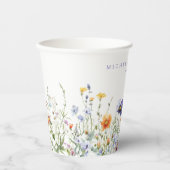 Hochzeit auf Wildblume Pappbecher (Vorderseite)