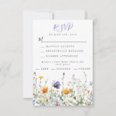 Hochzeit auf Wildblume RSVP Karte (Vorderseite)
