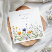 Hochzeit auf Wildblume Serviette