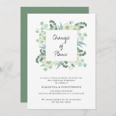 Hochzeit Aufgebetene Wasserfarbenwelt Ankündigung (Vorne/Hinten)