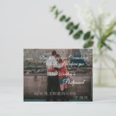 Hochzeit aufgeschoben postkarte (Stehend Vorderseite)