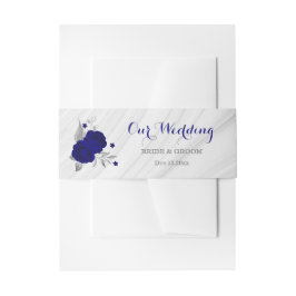 Hochzeit aus blauem, blühendem Marmor Einladungsbanderole