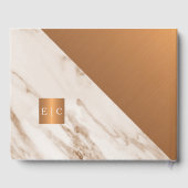 Hochzeit aus hochwertigem Marmor Gästebuch (Rückseite)