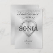 Hochzeit aus rostfreiem Stahl Einladung (Vorne/Hinten)