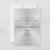 Hochzeit aus rostfreiem Stahl Einladung (Rückseite)