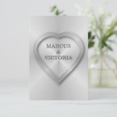 Hochzeit aus rostfreiem Stahl Einladung (Stehend Vorderseite)