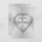 Hochzeit aus rostfreiem Stahl Einladung (Vorne/Hinten)