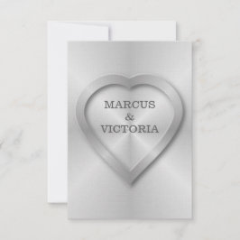 Hochzeit aus rostfreiem Stahl Einladung