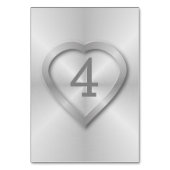 Hochzeit aus rostfreiem Stahl Tischnummer (Rückseite)