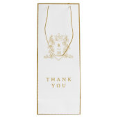 Hochzeit aus weißem Foto Geschenktüte Für Weinflaschen (Rückseite)