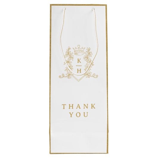 Hochzeit aus weißem Foto Geschenktüte Für Weinflaschen (Rückseite)