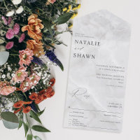 Hochzeit aus weißem Marmor