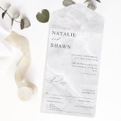 Hochzeit aus weißem Marmor All In One Einladung