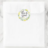 Hochzeit / Babydusche Gefallen Danke, Lemon Runder Aufkleber (Tasche)
