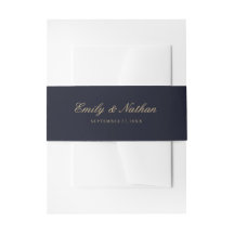 Hochzeit Bauchband Elegant Gold Navy