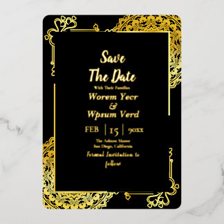 Hochzeit Beauty and The Beast - Save The Date Folieneinladung