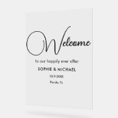 Hochzeit Begrüßung Elegantes Akryllisches Zeichen Acrylschild (Winkel)