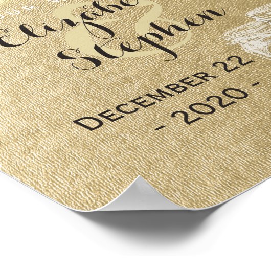 Hochzeit Begrüßung Empfang Mason Jar String Lights Poster (Ecke)