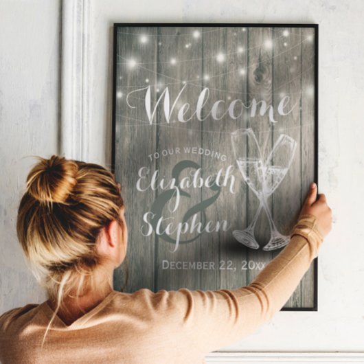 Hochzeit Begrüßung Empfang Signature Champagner Br Poster