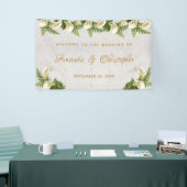 Hochzeit Begrüßung florale White Calla Lilies Marm Banner (Messeveranstaltung)