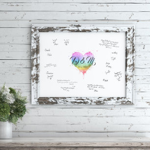 Hochzeit Begrüßung Gästebuch, LGBT-Pride-Zeichen Poster
