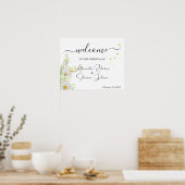Hochzeit Begrüßung Grünen Chrysanthemum Poster (Küche)