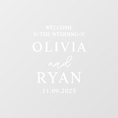 Hochzeit Begrüßung Zeichen Vinyl Decal, Hochzeit Fensteraufkleber (Blatt)