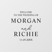 Hochzeit Begrüßung Zeichen Vinyl Decal, Hochzeit Fensteraufkleber (Blatt)