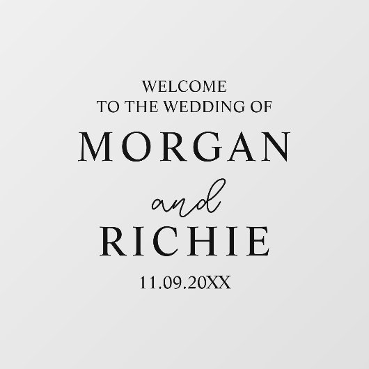 Hochzeit Begrüßung Zeichen Vinyl Decal, Hochzeit Fensteraufkleber (Blatt)