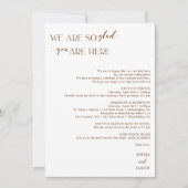 Hochzeit Begrüßungsbrief Boho terracotta Dankeskarte (Vorderseite)