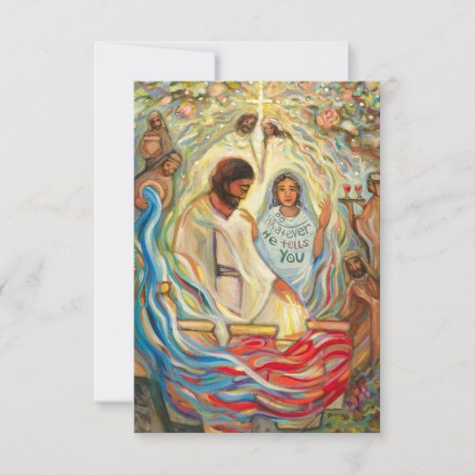 Hochzeit bei Cana Prayer Card, John 2 (Vorderseite)