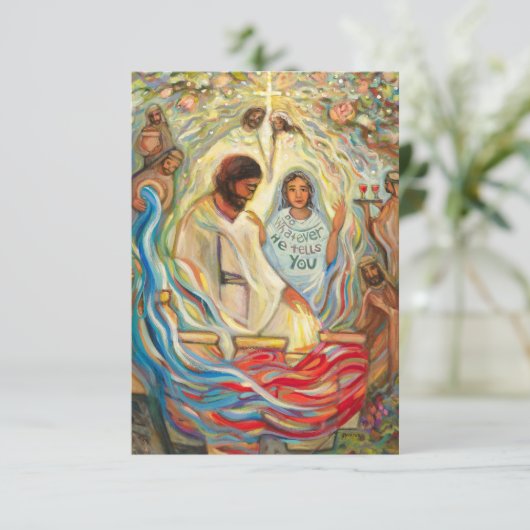 Hochzeit bei Cana Prayer Card, John 2 (Stehend Vorderseite)