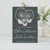 Hochzeit bei Kerzenlicht, 3,5 x 5 UAWG Einladung (Stehend Vorderseite)