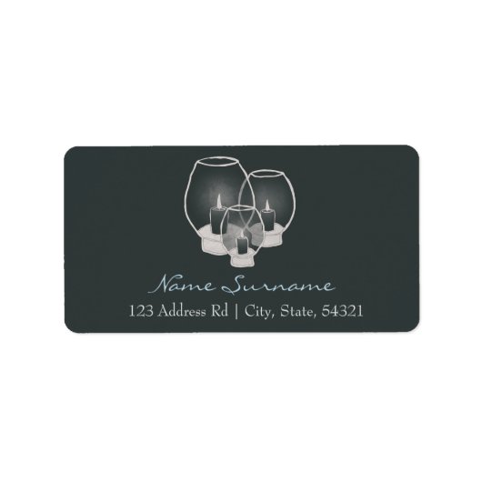 Hochzeit bei Kerzenlicht, Adressaufkleber (Vorne)