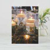 Hochzeit bei Kerzenlicht Einladung (Stehend Vorderseite)