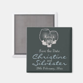 Hochzeit bei Kerzenlicht, Save the Date Magnet (Vorderseite/Rückseite)