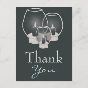 Hochzeit bei Kerzenlicht, vielen Dank Postkarte