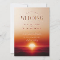 Hochzeit bei Rotem Sonnenuntergang