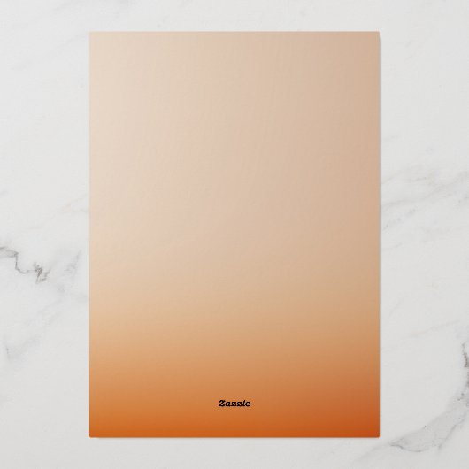 Hochzeit bei Sonnenuntergang Folieneinladung (Rückseite)