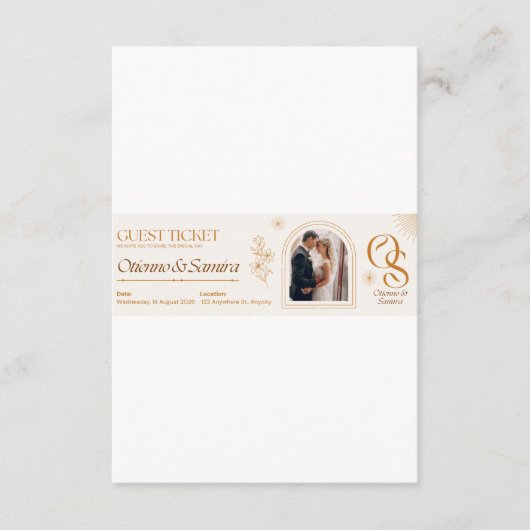 Hochzeit-Beilagekarten Begleitkarte (Vorderseite)