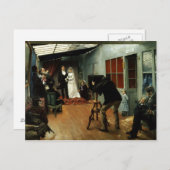 Hochzeit beim Fotografen, 1878-9 Postkarte (Vorne/Hinten)