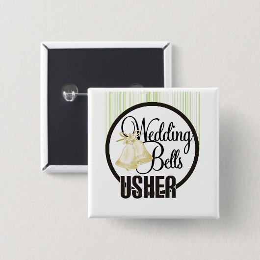 Hochzeit Bell Usher Button (Vorne & Hinten)