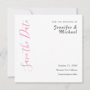 Hochzeit Beruflich Minimalistisch modern Save The Date